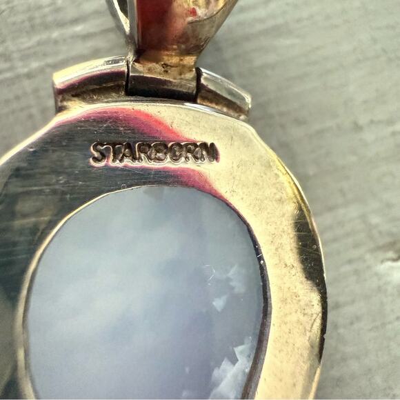 Starborn 925 Sterling Silver Moonstone Teardrop Pendant for Necklace - Picture 4 of 8